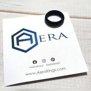 AERA Silicone Black Wedding Ring Band for Women Size 5 - New In Package